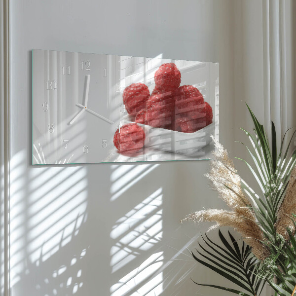 Horloge rectangulaire horizontale Framboises