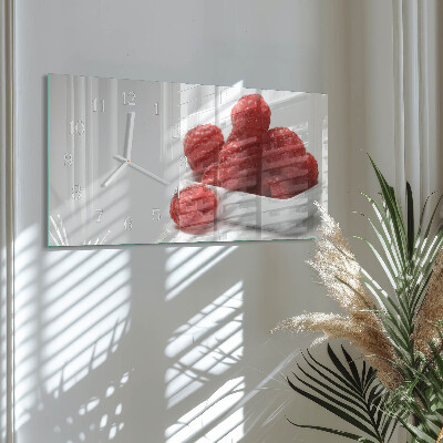 Horloge rectangulaire horizontale Framboises