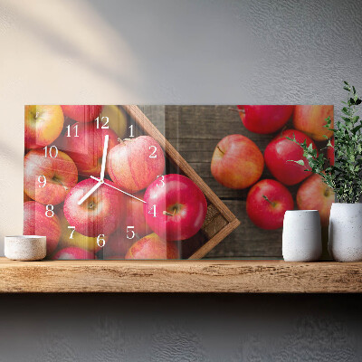Horloge rectangulaire horizontale Pommes