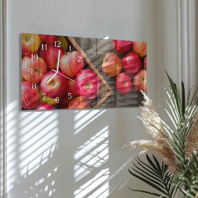 Horloge rectangulaire horizontale Pommes