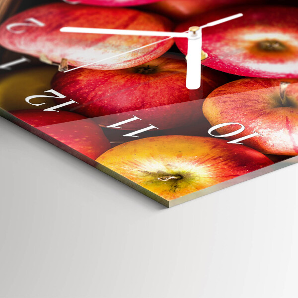 Horloge rectangulaire horizontale Pommes