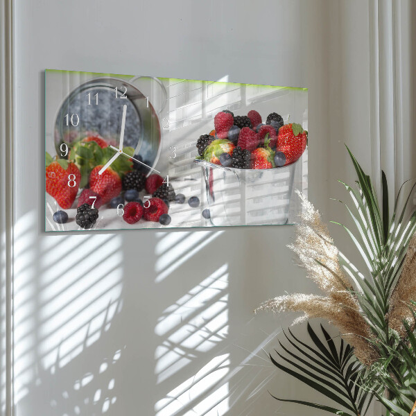 Horloge rectangulaire horizontale Fruits Des Bois
