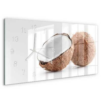 Horloge rectangulaire horizontale Noix De Coco