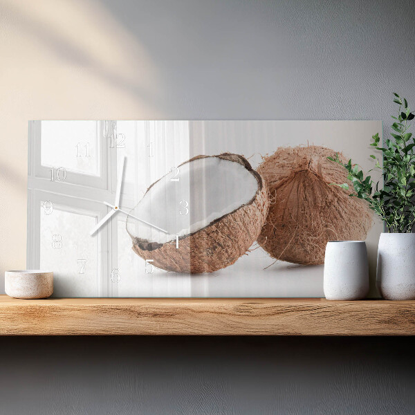 Horloge rectangulaire horizontale Noix De Coco