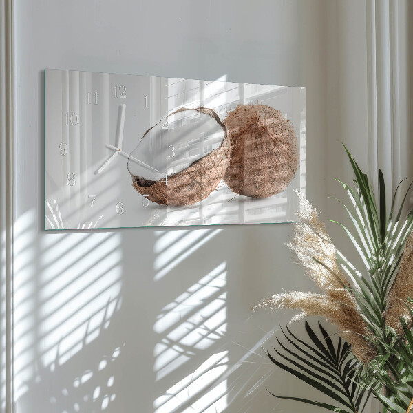 Horloge rectangulaire horizontale Noix De Coco