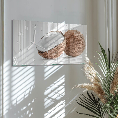 Horloge rectangulaire horizontale Noix De Coco