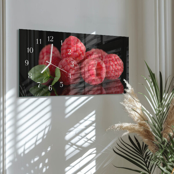 Horloge rectangulaire horizontale Framboises