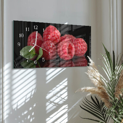 Horloge rectangulaire horizontale Framboises