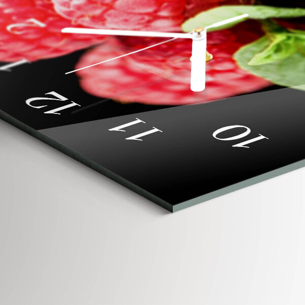Horloge rectangulaire horizontale Framboises