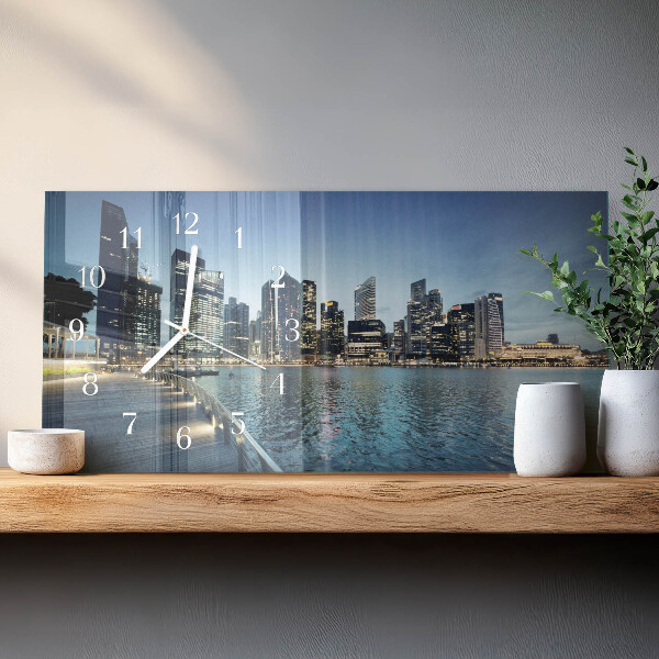 Horloge rectangulaire horizontale La Ville La Nuit