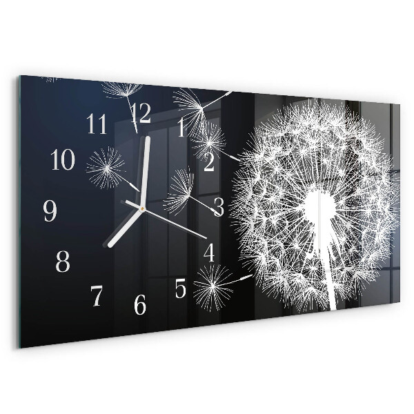 Horloge rectangulaire horizontale Pissenlit
