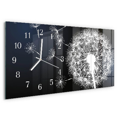 Horloge rectangulaire horizontale Pissenlit