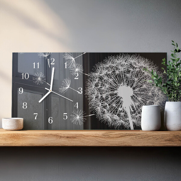 Horloge rectangulaire horizontale Pissenlit