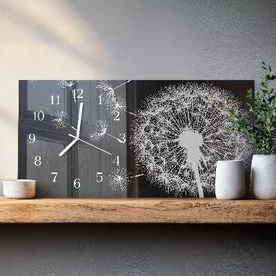Horloge rectangulaire horizontale Pissenlit