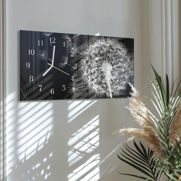 Horloge rectangulaire horizontale Pissenlit