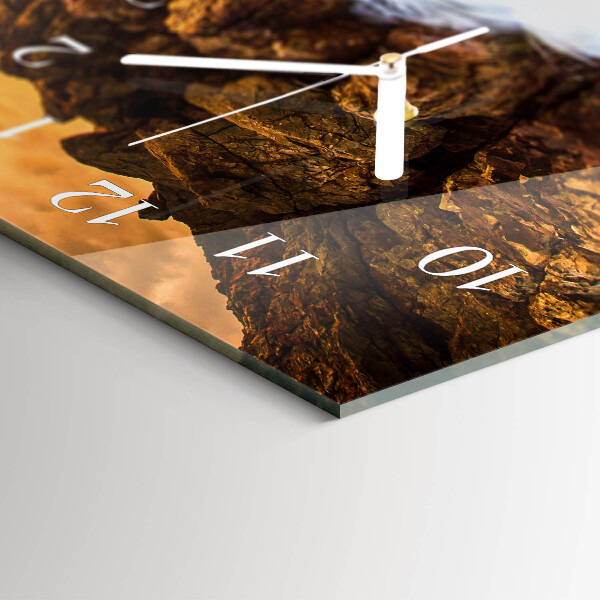 Horloge rectangulaire horizontale Coucher De Soleil