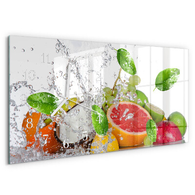 Horloge rectangulaire horizontale Fruits Sur L'Eau