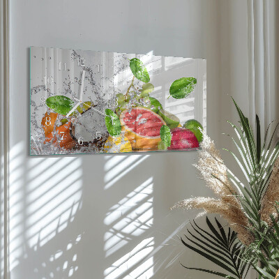 Horloge rectangulaire horizontale Fruits Sur L'Eau