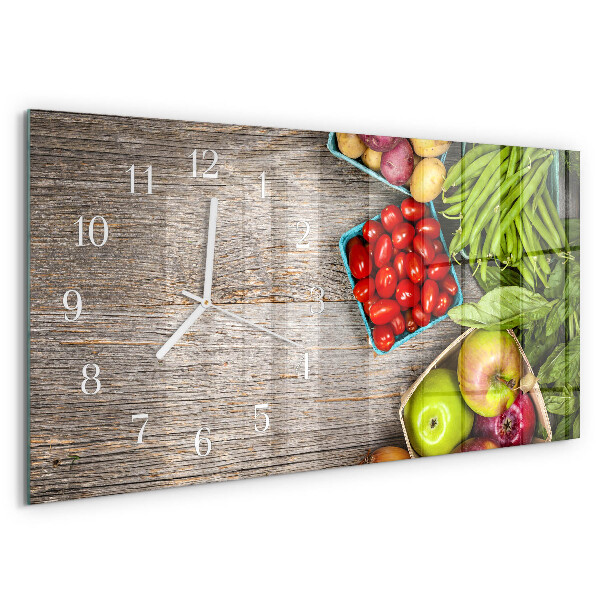 Horloge rectangulaire horizontale Légumes