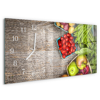 Horloge rectangulaire horizontale Légumes