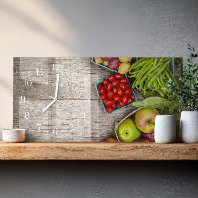 Horloge rectangulaire horizontale Légumes