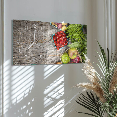 Horloge rectangulaire horizontale Légumes