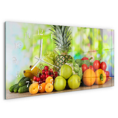 Horloge rectangulaire horizontale Fruits Et Légumes