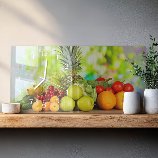 Horloge rectangulaire horizontale Fruits Et Légumes