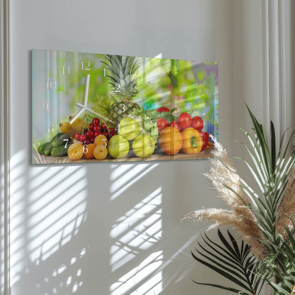 Horloge rectangulaire horizontale Fruits Et Légumes
