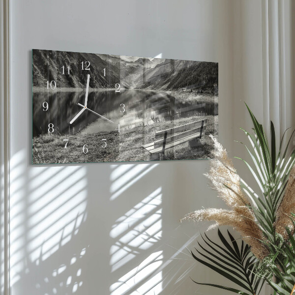 Horloge rectangulaire horizontale Montagnes Paisibles