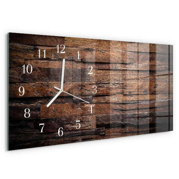 Horloge rectangulaire horizontale Bois