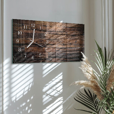 Horloge rectangulaire horizontale Bois