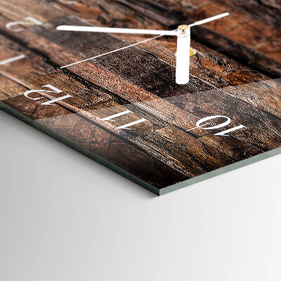 Horloge rectangulaire horizontale Bois