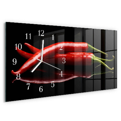 Horloge rectangulaire horizontale Piments