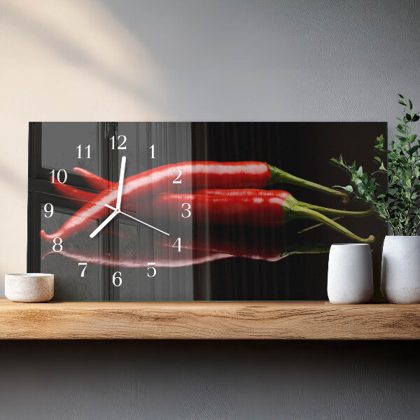 Horloge rectangulaire horizontale Piments