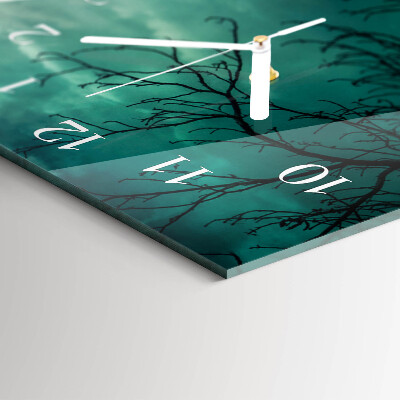 Horloge rectangulaire horizontale Lune