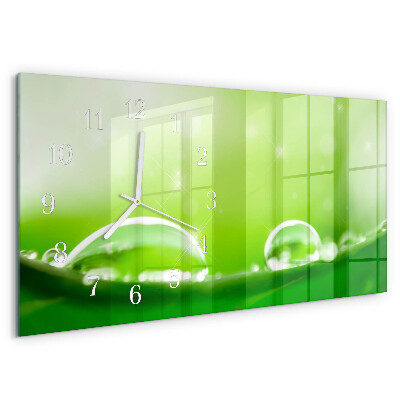 Horloge rectangulaire horizontale Gouttes D'Eau