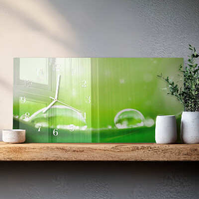 Horloge rectangulaire horizontale Gouttes D'Eau