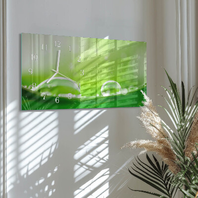 Horloge rectangulaire horizontale Gouttes D'Eau