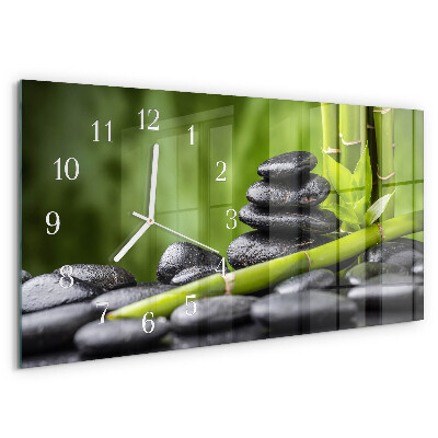 Horloge rectangulaire horizontale Pierres Zen