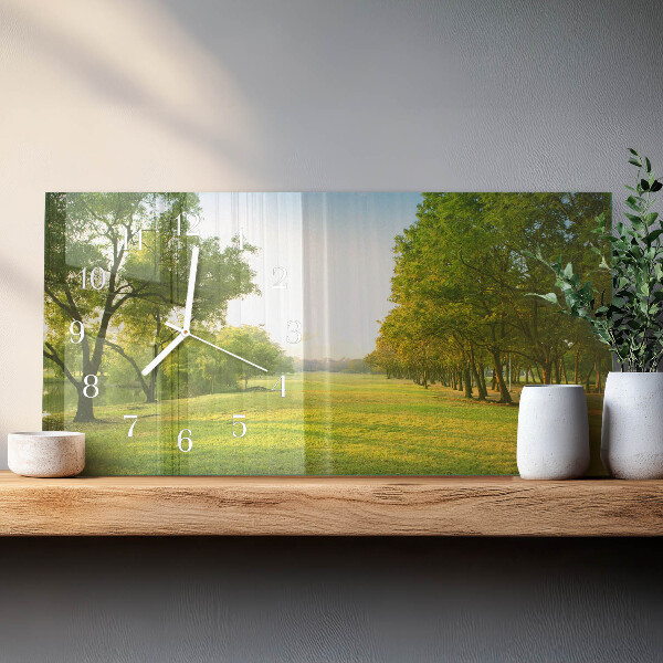 Horloge rectangulaire horizontale La Verdure De La Nature