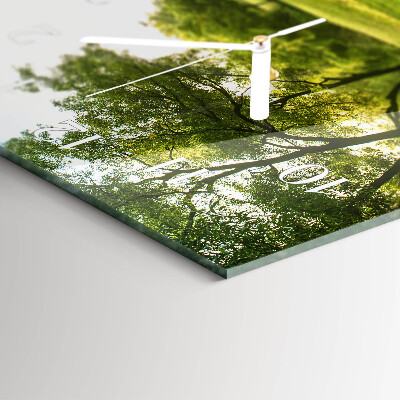 Horloge rectangulaire horizontale La Verdure De La Nature