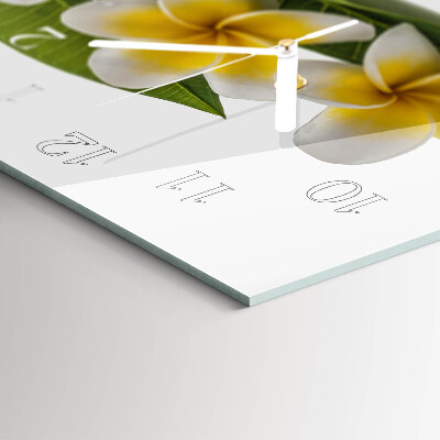 Horloge rectangulaire horizontale Fleurs