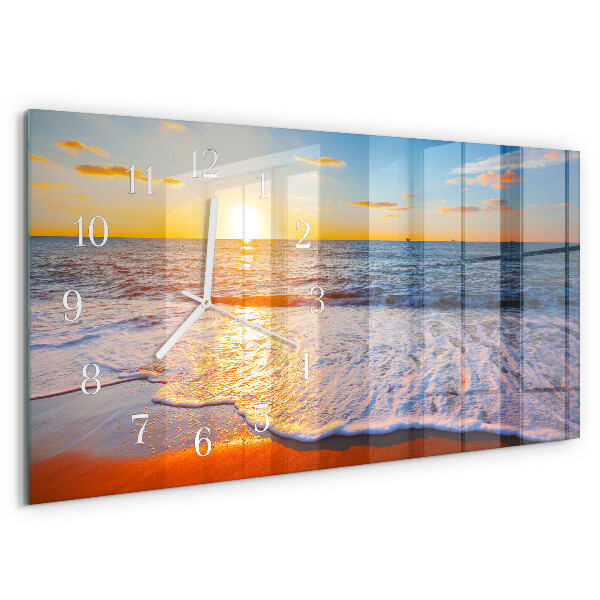 Horloge rectangulaire horizontale Coucher De Soleil