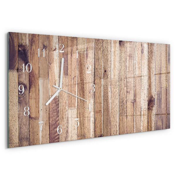 Horloge rectangulaire horizontale Planches De Bois
