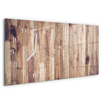 Horloge rectangulaire horizontale Planches De Bois
