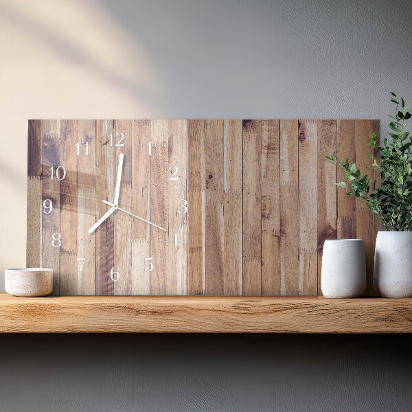 Horloge rectangulaire horizontale Planches De Bois