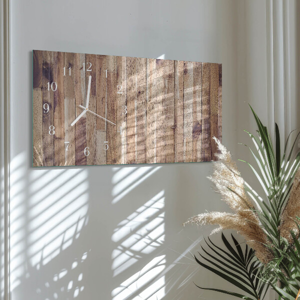 Horloge rectangulaire horizontale Planches De Bois