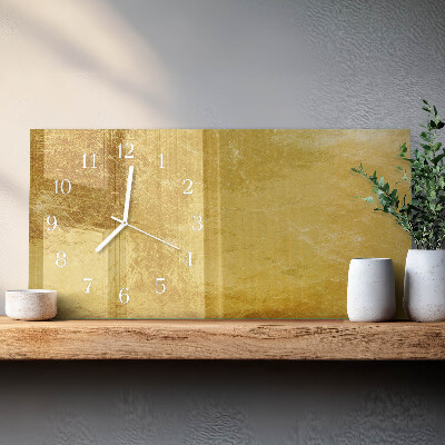 Horloge rectangulaire horizontale Texture Métallique