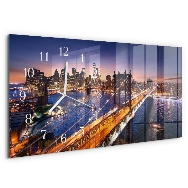 Horloge rectangulaire horizontale New York